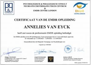 Certificate EMDR Belgium